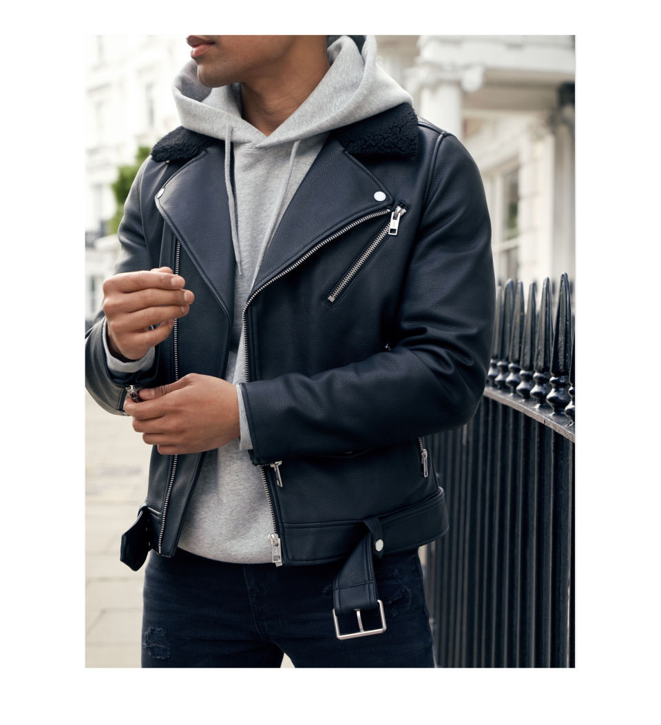 #MenWithxHM Faux leather jacket